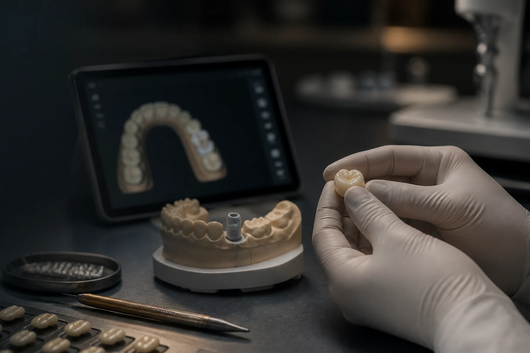 Digital prosthodontic planning and ceramic crown craftsmanship